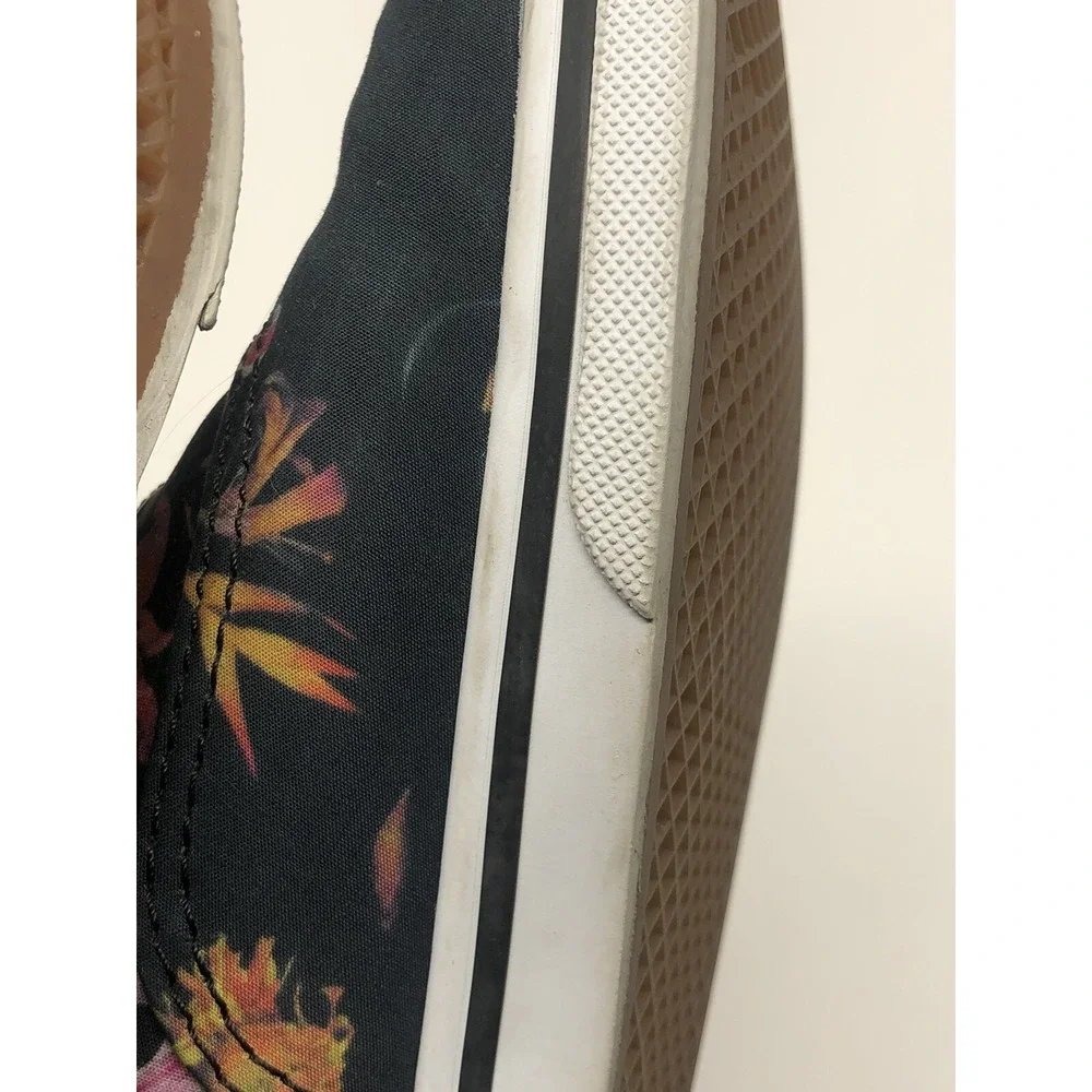 Vans Tropical Floral Black Bloom Canvas Sneakers Shoes Women's 8/Men's 6.5 - Picture 9 of 11